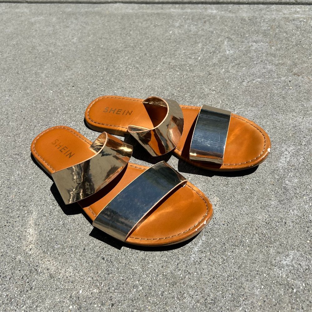 Gold Strappy Sandals